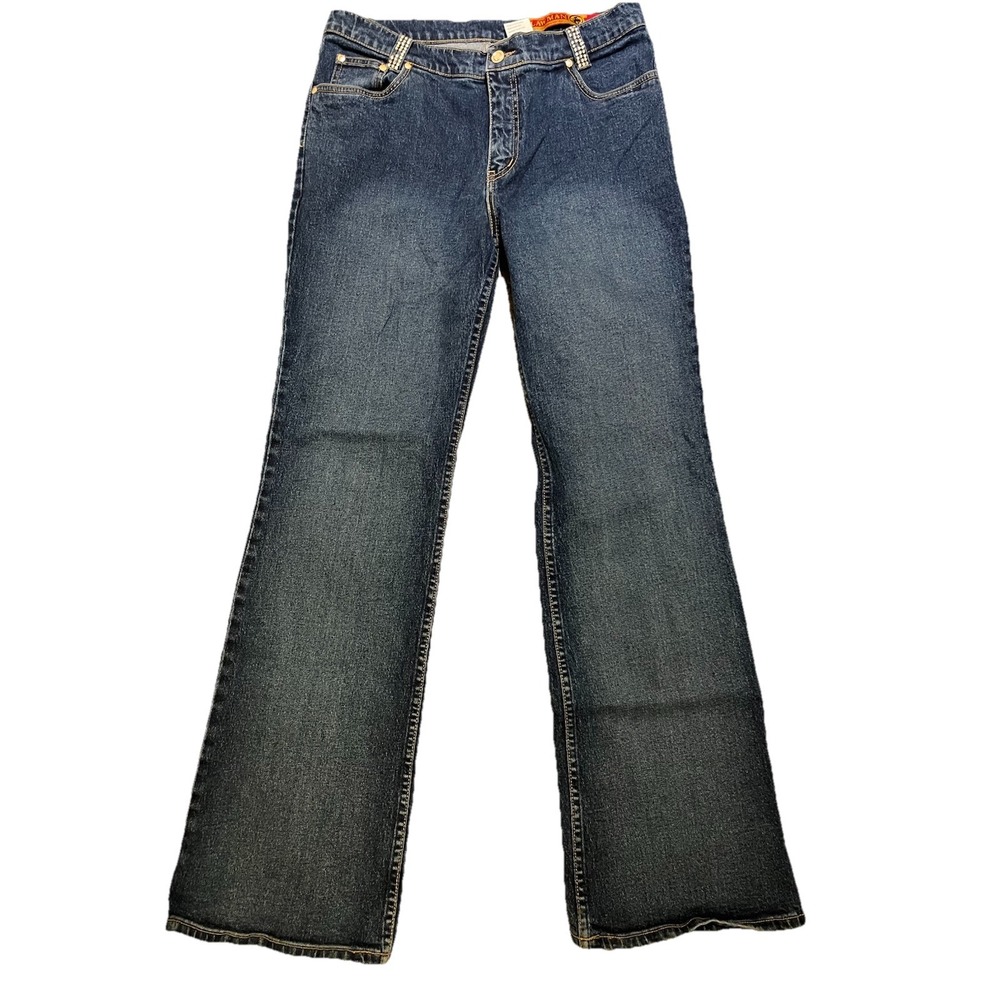 Lawman Western Jeans‎ Juniors Size 15 *32x31* Blue Slim Fit Rhinestone Cowgirl